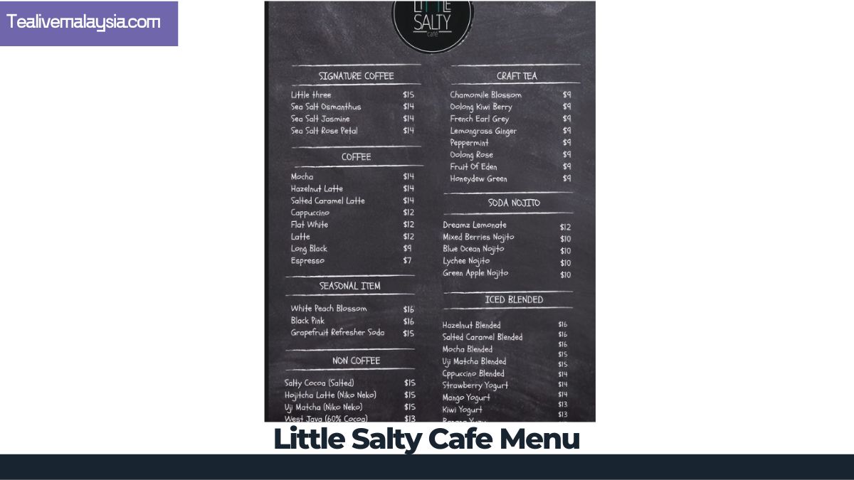 Little Salty Cafe Menu and Prices