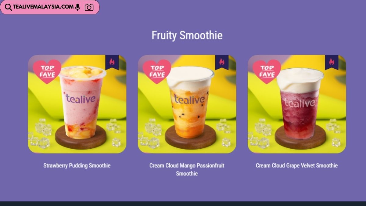 Tealive Fruity Smoothie Prices